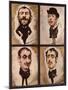 Four Caricatures, 1882-83-Julius Mandes Price-Mounted Giclee Print