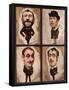 Four Caricatures, 1882-83-Julius Mandes Price-Framed Stretched Canvas