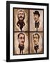 Four Caricatures, 1882-83-Julius Mandes Price-Framed Giclee Print