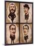 Four Caricatures, 1882-83-Julius Mandes Price-Mounted Giclee Print