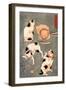 Four Cats in Different Poses-Kuniyoshi Utagawa-Framed Premium Giclee Print