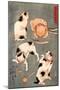 Four Cats in Different Poses-Kuniyoshi Utagawa-Mounted Premium Giclee Print