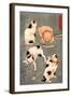 Four Cats in Different Poses-Kuniyoshi Utagawa-Framed Giclee Print