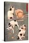 Four Cats in Different Poses-Kuniyoshi Utagawa-Stretched Canvas