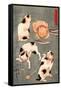 Four Cats in Different Poses-Kuniyoshi Utagawa-Framed Stretched Canvas