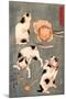 Four Cats in Different Poses-Kuniyoshi Utagawa-Mounted Giclee Print