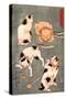 Four Cats in Different Poses-Kuniyoshi Utagawa-Stretched Canvas