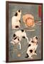 Four Cats in Different Poses-Kuniyoshi Utagawa-Framed Giclee Print