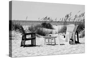 Four Chairs on the Beach - Florida-Philippe Hugonnard-Stretched Canvas