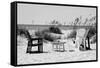 Four Chairs on the Beach - Florida-Philippe Hugonnard-Framed Stretched Canvas