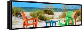 Four Chairs on the Beach - Florida-Philippe Hugonnard-Framed Stretched Canvas