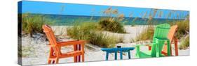 Four Chairs on the Beach - Florida-Philippe Hugonnard-Stretched Canvas