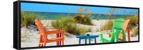 Four Chairs on the Beach - Florida-Philippe Hugonnard-Framed Stretched Canvas