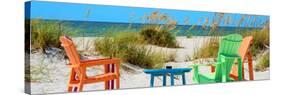 Four Chairs on the Beach - Florida-Philippe Hugonnard-Stretched Canvas