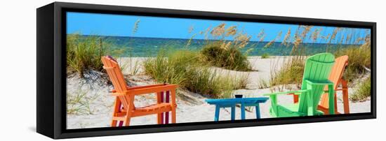 Four Chairs on the Beach - Florida-Philippe Hugonnard-Framed Stretched Canvas