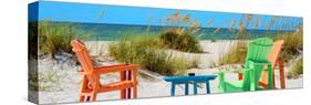 Four Chairs on the Beach - Florida-Philippe Hugonnard-Stretched Canvas