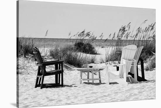 Four Chairs on the Beach - Florida-Philippe Hugonnard-Stretched Canvas