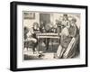 Four Children Have a Reading Lesson with their Governess-null-Framed Art Print