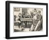 Four Children Have a Reading Lesson with their Governess-null-Framed Art Print