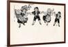 Four Children in Swiss Costume Hold Hands-null-Framed Art Print