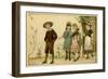 Four Children on Country Walk-HJA Miles-Framed Art Print