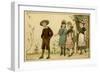 Four Children on Country Walk-HJA Miles-Framed Art Print