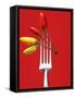 Four Chili Peppers on a Fork-Marc O^ Finley-Framed Stretched Canvas