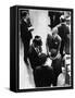 Four City Traders on the London Stock Exchange Compare Notes-null-Framed Stretched Canvas