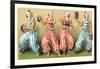 Four Clowns with Concertinas-null-Framed Art Print