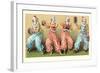 Four Clowns with Concertinas-null-Framed Art Print