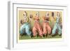 Four Clowns with Concertinas-null-Framed Art Print