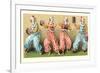 Four Clowns with Concertinas-null-Framed Premium Giclee Print