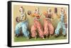 Four Clowns with Concertinas-null-Framed Stretched Canvas