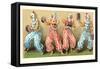 Four Clowns with Concertinas-null-Framed Stretched Canvas