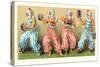 Four Clowns with Concertinas-null-Stretched Canvas