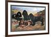 Four Cocker Spaniels-null-Framed Art Print