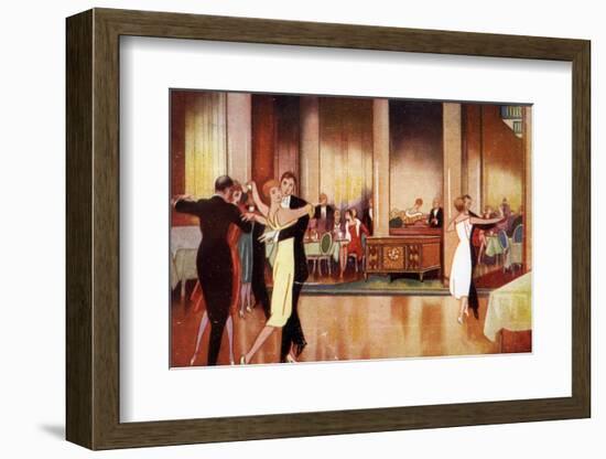 Four Couples Take Advantage of the Dance-Floor in a Smart Restaurant-null-Framed Photographic Print