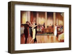 Four Couples Take Advantage of the Dance-Floor in a Smart Restaurant-null-Framed Photographic Print