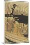 Four Courtesans and an Attendant Girl on Boat-Kikukawa Eizan-Mounted Giclee Print