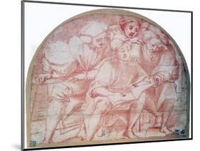 'Four Courtiers', c1514-1557. Artist: Jacopo Pontormo-Jacopo Pontormo-Mounted Giclee Print