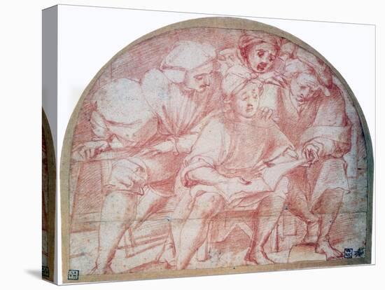 'Four Courtiers', c1514-1557. Artist: Jacopo Pontormo-Jacopo Pontormo-Stretched Canvas