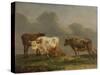 Four Cows in a Meadow-Paulus Potter-Stretched Canvas