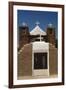 Four Crosses Adobe Church of Taos Pueblo-George Oze-Framed Photographic Print