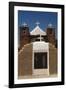 Four Crosses Adobe Church of Taos Pueblo-George Oze-Framed Photographic Print