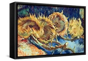 Four Cut Sunflowers, 1887-Vincent van Gogh-Framed Stretched Canvas