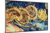 Four Cut Sunflowers, 1887-Vincent van Gogh-Mounted Premium Giclee Print
