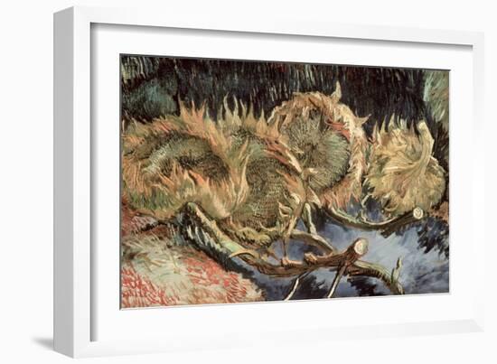 Four Cut Sunflowers, c.1887-Vincent van Gogh-Framed Giclee Print