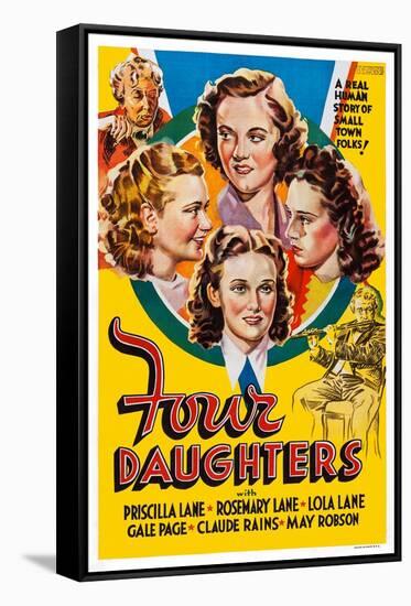 Four Daughters, Gale Page, Rosemary Lane, Priscilla Lane, Lola Lane, 1938-null-Framed Stretched Canvas