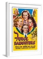 Four Daughters, Gale Page, Rosemary Lane, Priscilla Lane, Lola Lane, 1938-null-Framed Art Print