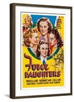 Four Daughters, Gale Page, Rosemary Lane, Priscilla Lane, Lola Lane, 1938-null-Framed Art Print